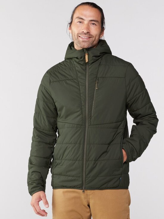 NEW Fjallraven Men Keb Padded Insulated Hoodie Full Zip Jacket NWT Deep Forest M - Picture 2 of 16